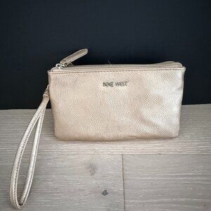 Nine West Metallic Gold Wristlet